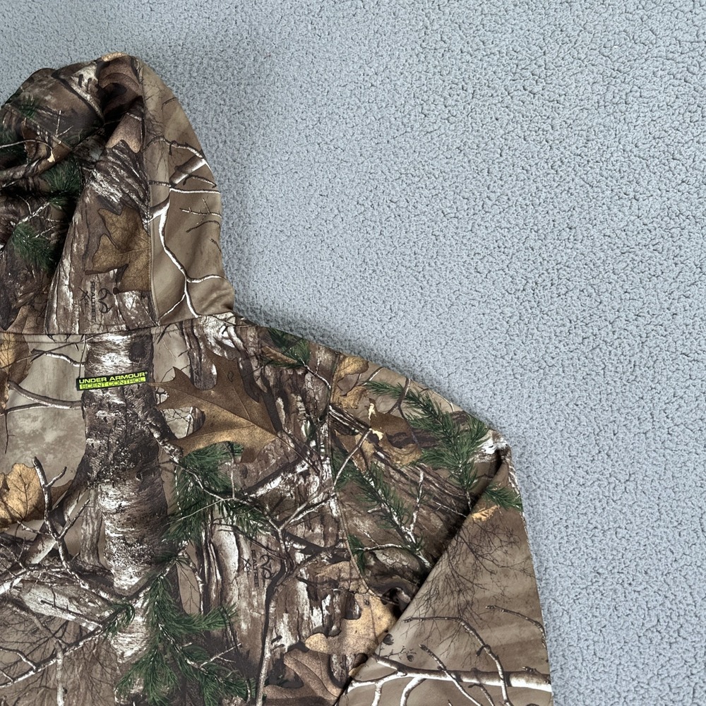 Under Armour Camo Scent Control Hoodie Men Medium Realtree Xtra Hunting Outdoors - Picture 11 of 14